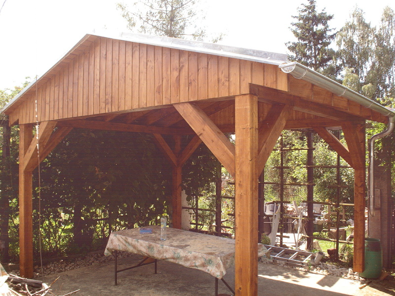 Oleško - pergola, kryté stání
